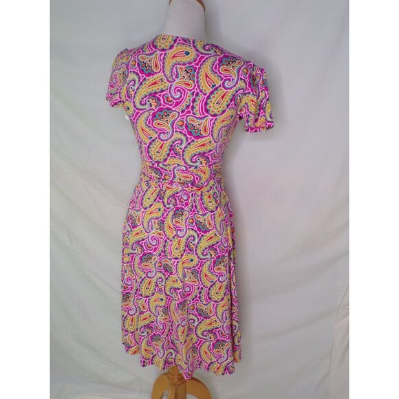 🆕 BODEN Evangeline V-Neck Belted Paisley Print Jersey Dress 4 - Picture 8 of 11